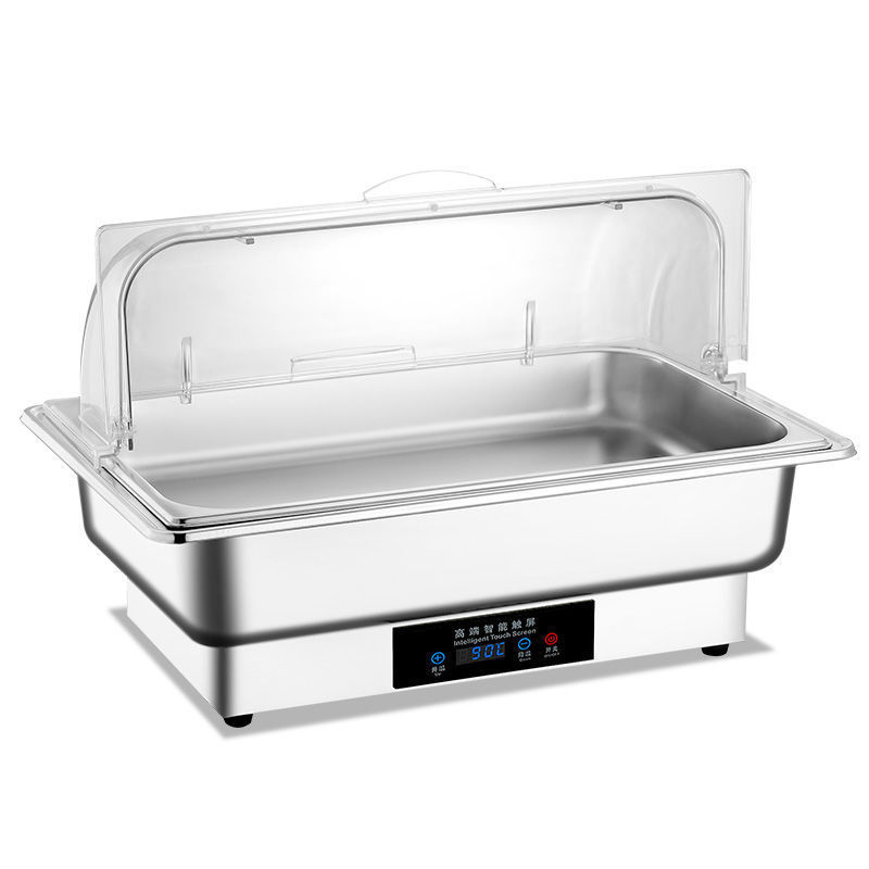 电加热自助餐炉商用不锈钢布菲炉酒店早餐保温可视盖锅餐具