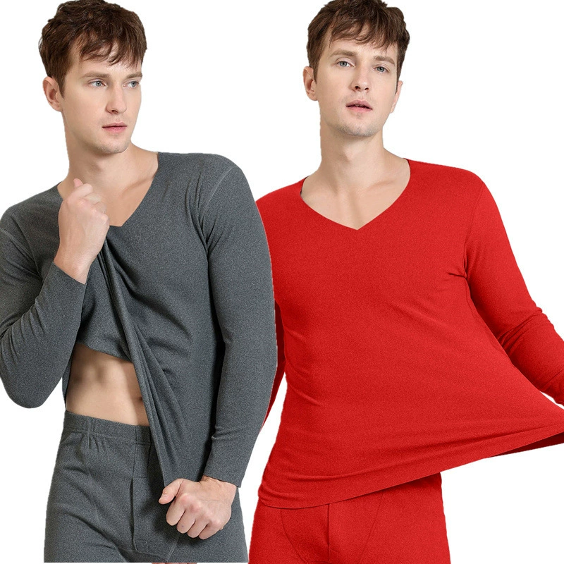 Осенне-Зима Мужская супер специальная одежда больших размеров с V-образным вырезом, толстое мужское бесшовное теплое пальто