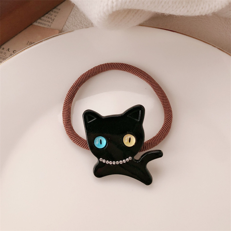 Nuevo anillo de pelo de gatito dulce y fresco correa de goma delicada cuerda de perforación de agua de alta elasticidad detrás de la cabeza cuerda de pelo de bola al por mayor