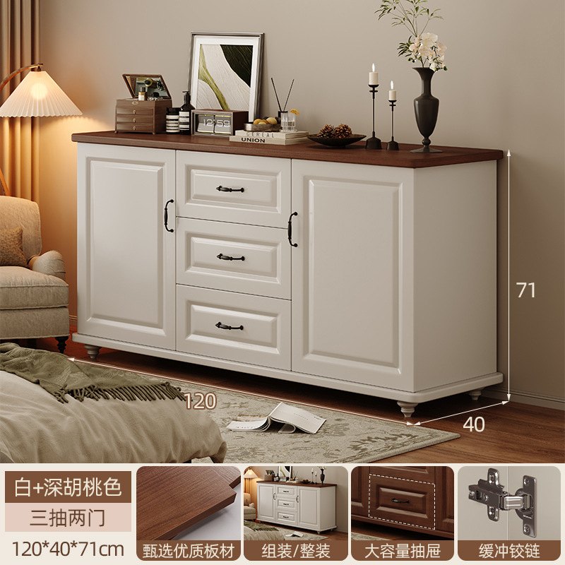 Cómoda americana armario de almacenamiento de dormitorio color de madera maciza nueva sala de estar china armario de cajón armario de almacenamiento