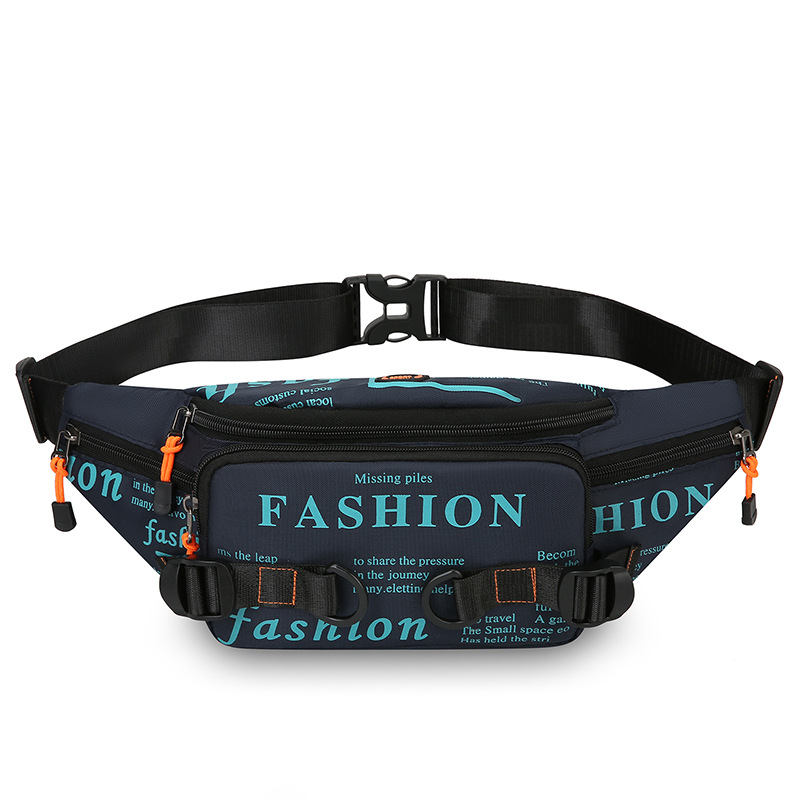 Bolso de pecho de hombre al aire libre, moda de ocio de la calle, bolso de hombro para teléfonos móviles, moda de letras de bicicleta, bolso de cintura deportivo