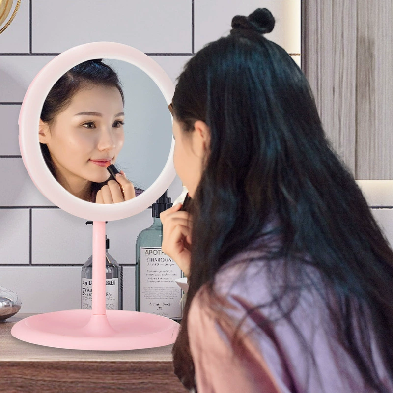 LED table mirror with light for elementary school students, handheld fill light