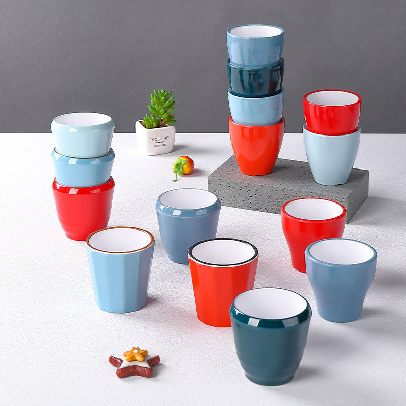Melamine Nordic Imitation Porcelain Tableware Hot Pot Beverage Water Cup Plastic Cup Resin Tea Cup Restaurant Table Setting Special Cup