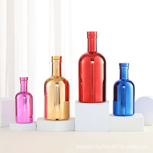 电镀玻璃酒瓶100ml200ml375ml500ml伏特加威士忌空酒瓶果酒红酒瓶