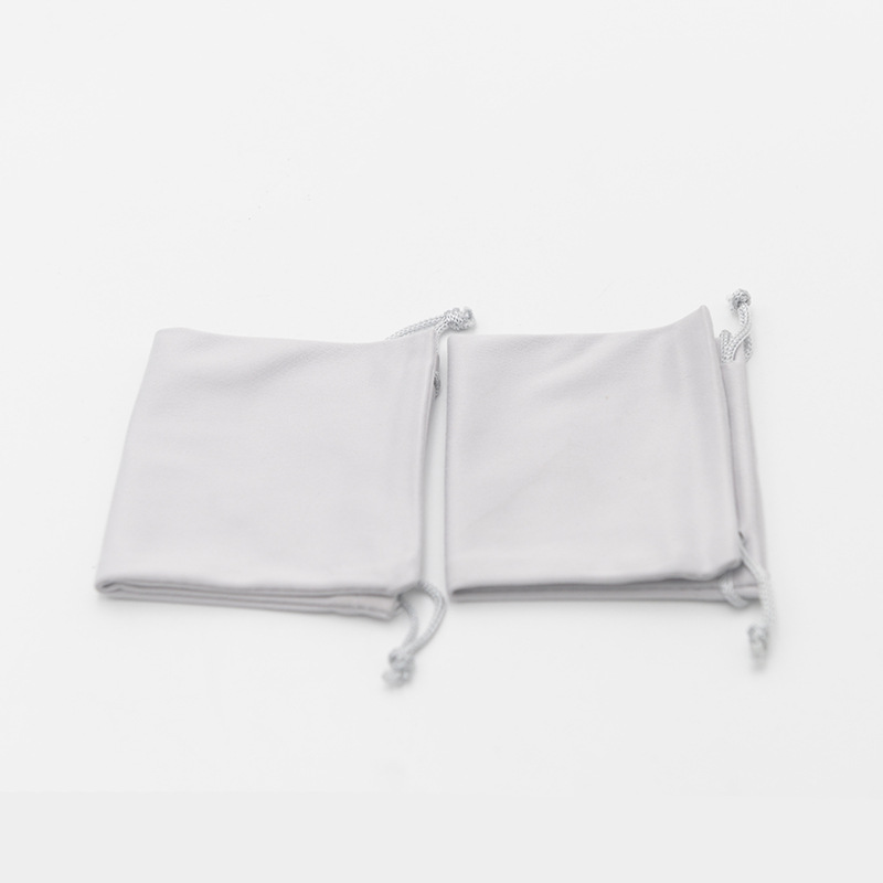 Simple Style Style Simple High Density Microfiber Double Drawstring Sunglasses Pouch