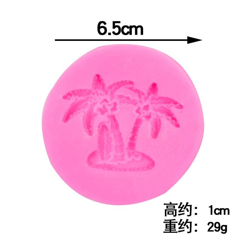 Dibujos Animados avión Coconut Beach barco vacaciones de verano molde silicona Fondant chocolate arcilla Decoración