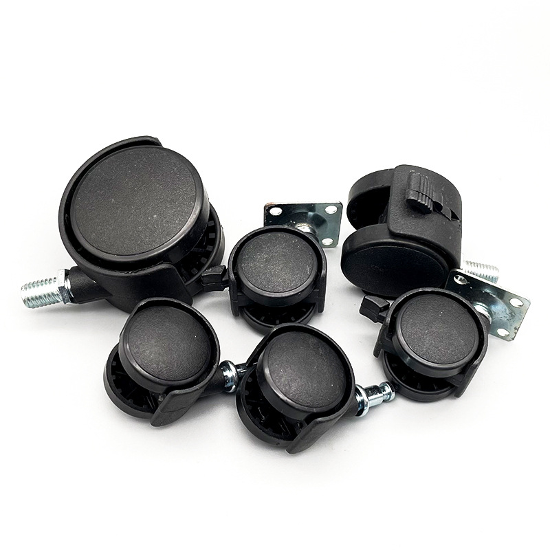 厂家供应家具塑胶脚轮 插杆万向脚轮 塑料尼龙脚轮 耐磨耐重脚轮