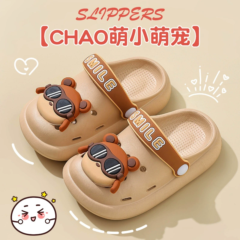 Детские холодные тапочки, чтобы наступить на фекалии для девочек летом мультфильм милый противоскользящий в ванной комнате мягкая подошва тапочки