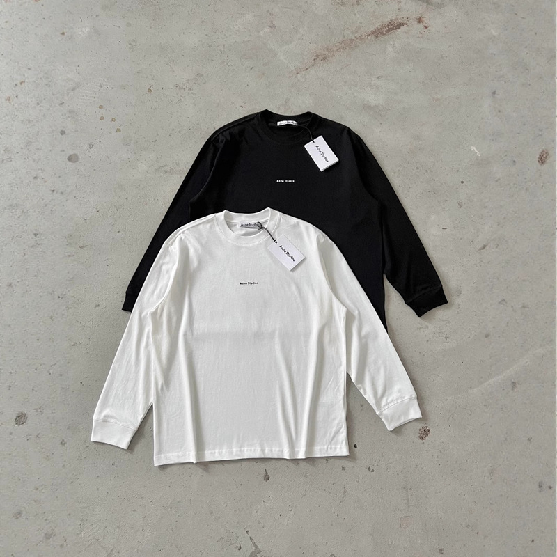 Cross-Border Popular Heavyweight 300g Ac Chest Small Letter Logo Printed Pure Color Casual Bottoming Shirt for Couples