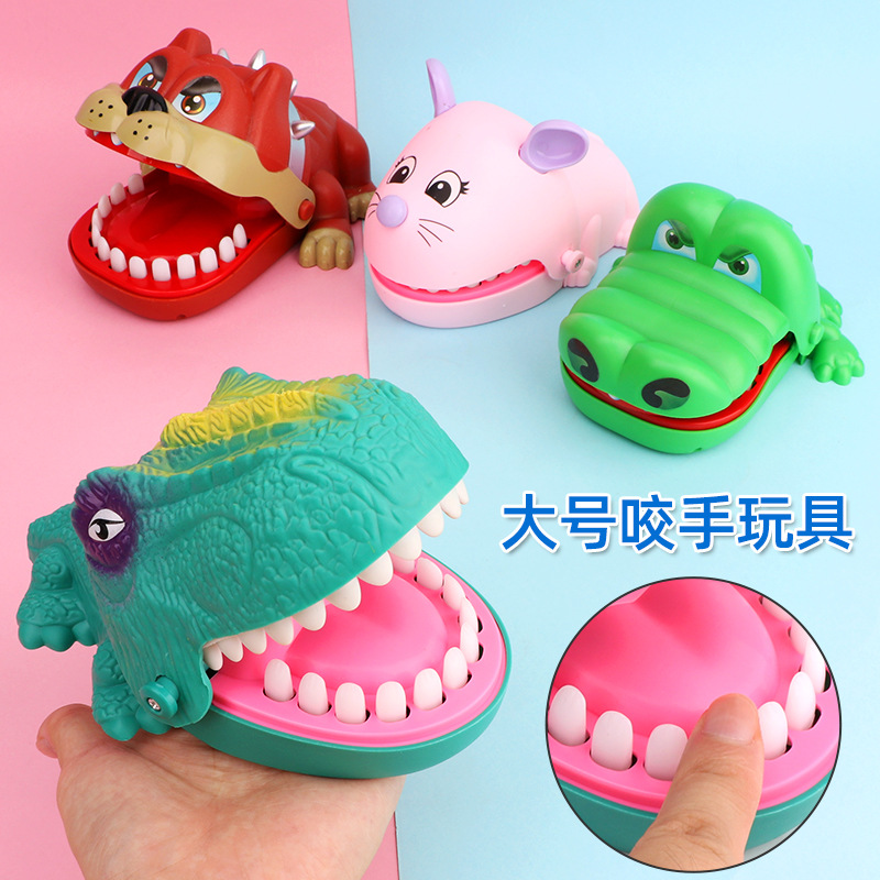 Cá sấu lớn ngón tay cắn đồ chơi nhổ răng cá mập trò chơi cắn tay cá sấu cha mẹ-con trẻ em lừa đồ chơi bán buôn