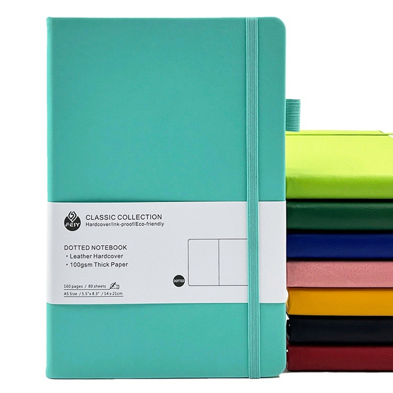 Cuaderno de impresión de punto Amazon A5 vendaje cuaderno de oficina de negocios cuaderno de diario de Estudiante de alto aspecto en stock