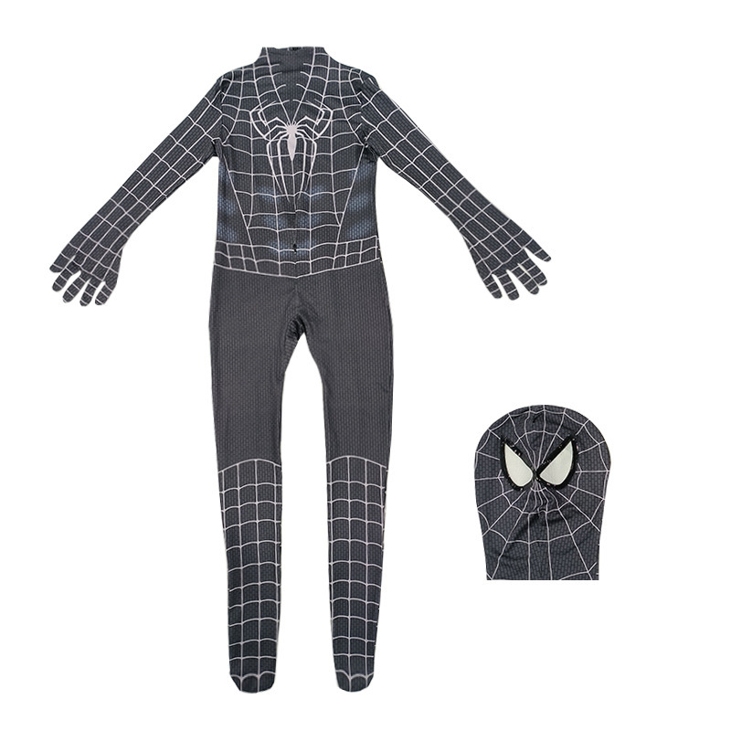 スチールスパイダーマンレオタードcos服远征子供アニメアダルト男性ハロウィーンコスプレ衣装|undefined