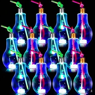 ���R�d���� 500ml �Ӻ�͸�� LED �l�����ƿ DIY�ǹ������ƿ PET