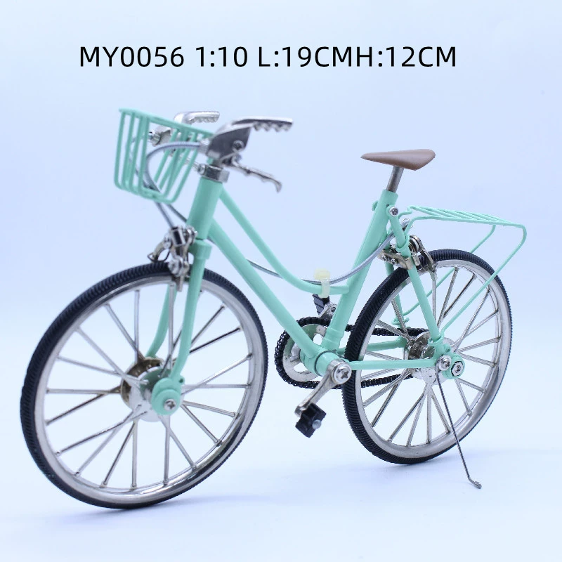 1:10miniature collection miniature simulation model alloy bicycle has brake function front and rear wheels