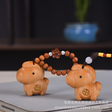 崖柏马上有钱手捻小马情侣款包包挂件招财马钥匙扣马年小挂件提溜