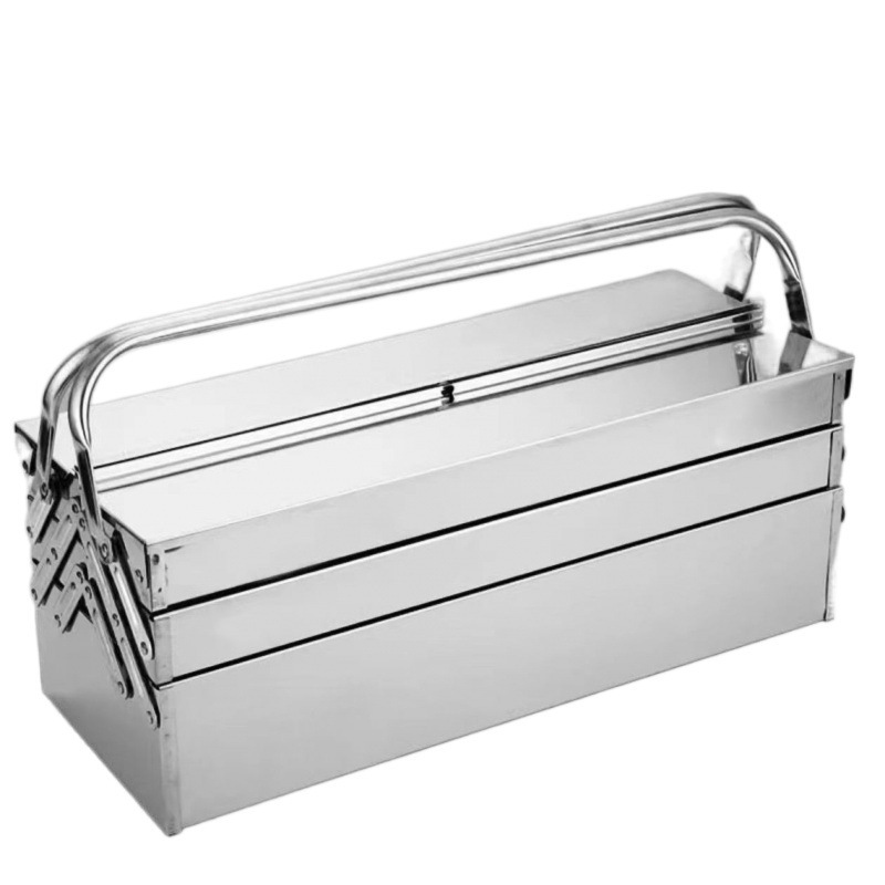 스테인레스 스틸 도구 상자 대형 하드웨어 휴대용 저장 산업 전기 가정용 저장 상자 다기능 차량 공장