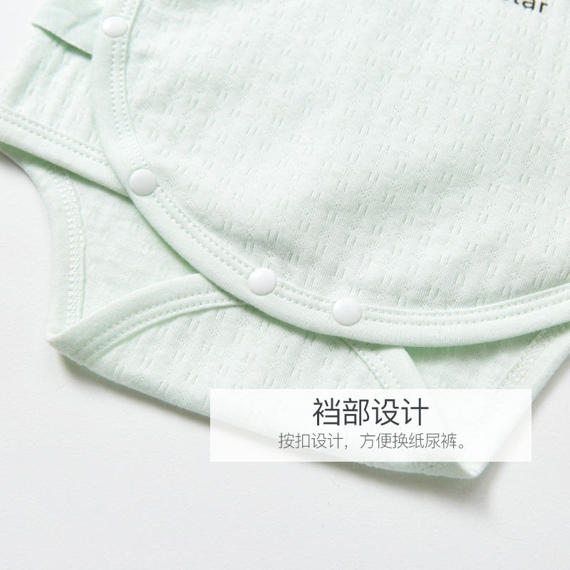 Mameluco para bebé de primavera, otoño y verano, de algodón puro, manga larga, triangular, ropa para recién nacidos, unisex, mono para bebé