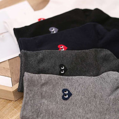 0Korean socks men's mid-calf socks KIK breathable sweat-absorbent love eyes casual business office simple wholesale
