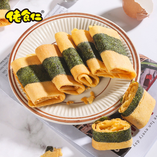 Lao Shiren Seaweed Phoenix Roll 30 pieces egg roll shortbread biscuits handmade pastries specialty seaweed internet celebrity snacks
