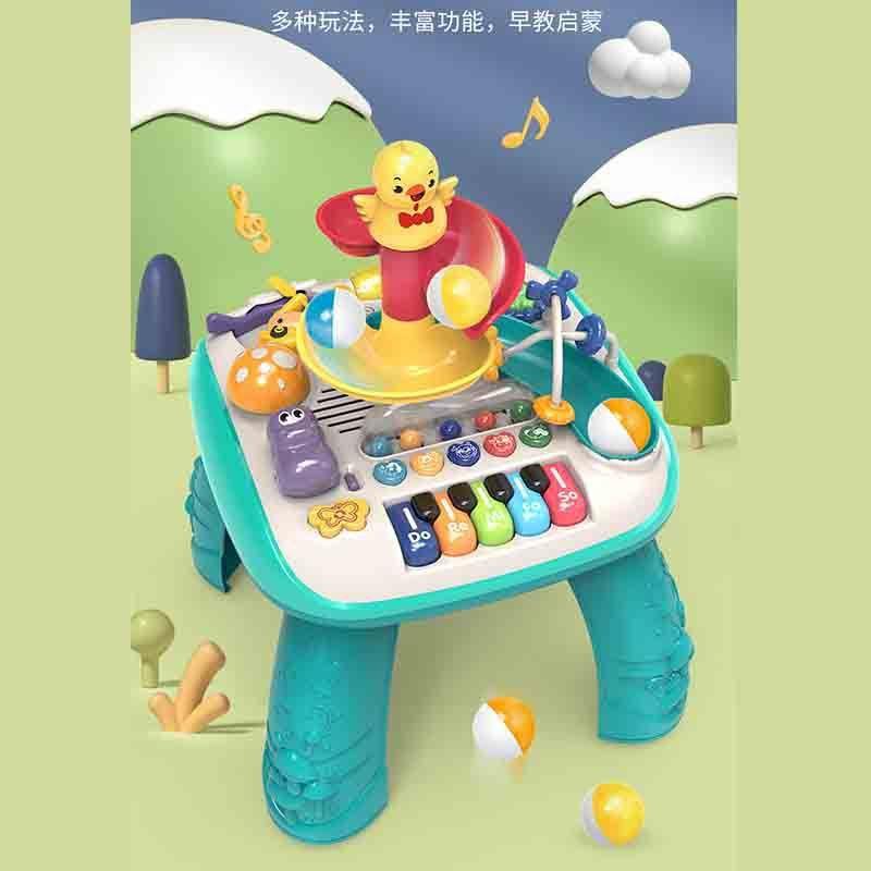 Cross-border rolling ball game table for children, fun bead spinning gear track, baby enlightenment learning table, detachable