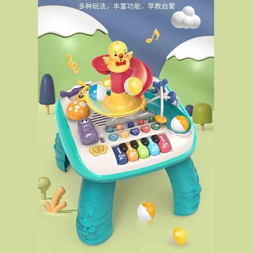 Cross-border rolling ball game table for children, fun bead spinning gear track, baby enlightenment learning table, detachable