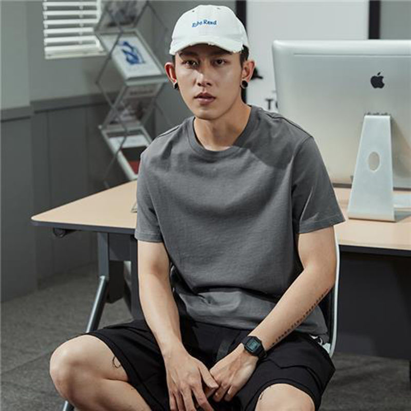 Trend solid color fashionable sports base body-friendly T-shirt