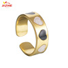Brand ring stainless steel, European style, simple and elegant design, does not fade