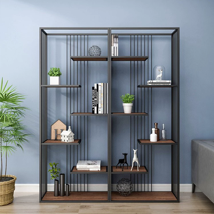 Простая полка для пола полка для входа в салон красоты офис без перфорации витрина промышленного стиля многослойная книжная полка