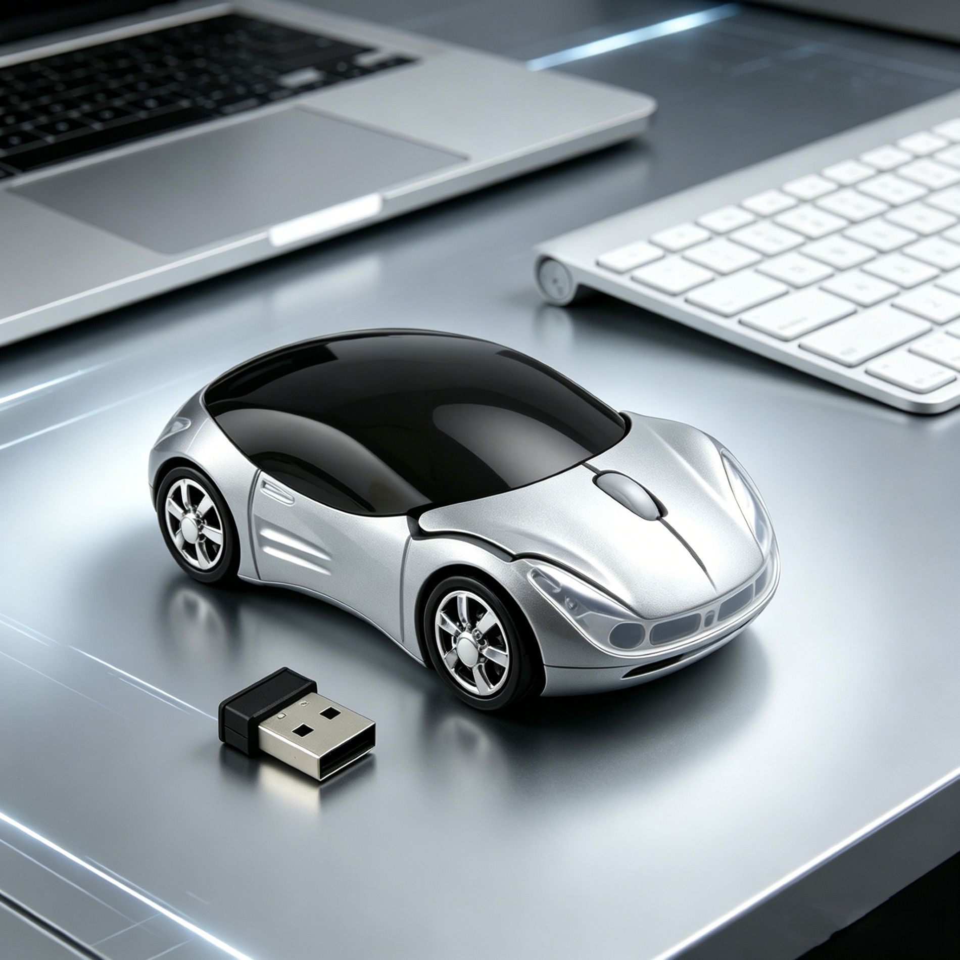 Ratón de automóvil rojo inalámbrico cool 3D computadora deportiva lindo silencioso juego de deportes de oficina transfronterizos