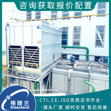 无锡闭式冷却塔厂家 150吨水塔钣金箱体 柴油机冷却水循环系统