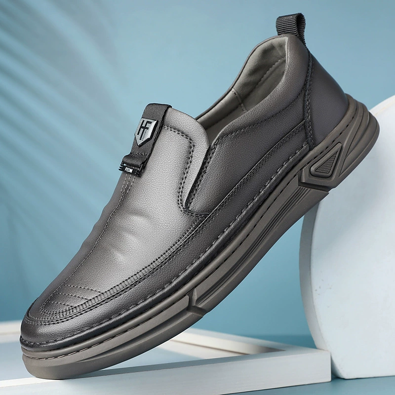 2023 Весна и осень Новая мужская деловая повседневная кожаная обувь Мужская обувь ручной работы Top-Line для папы среднего возраста Обувь 808
