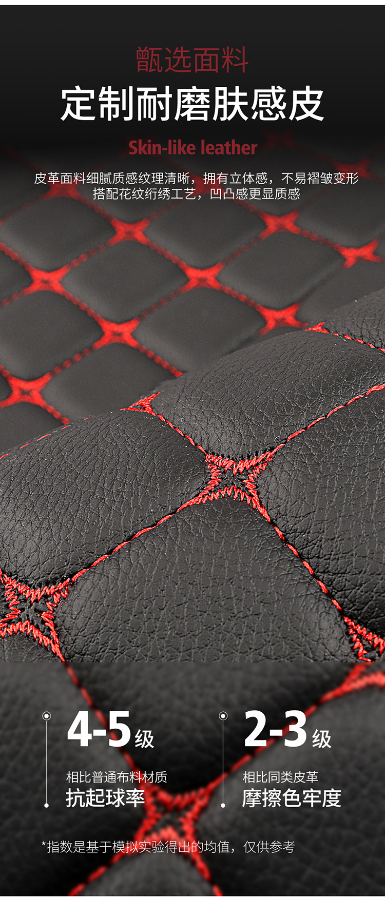 All-Season Leather Seat Cushion Cover, Summer Non-Slip and Wear-Resistant Leather Rear Seat Cushion, Single Piece for Five Seats