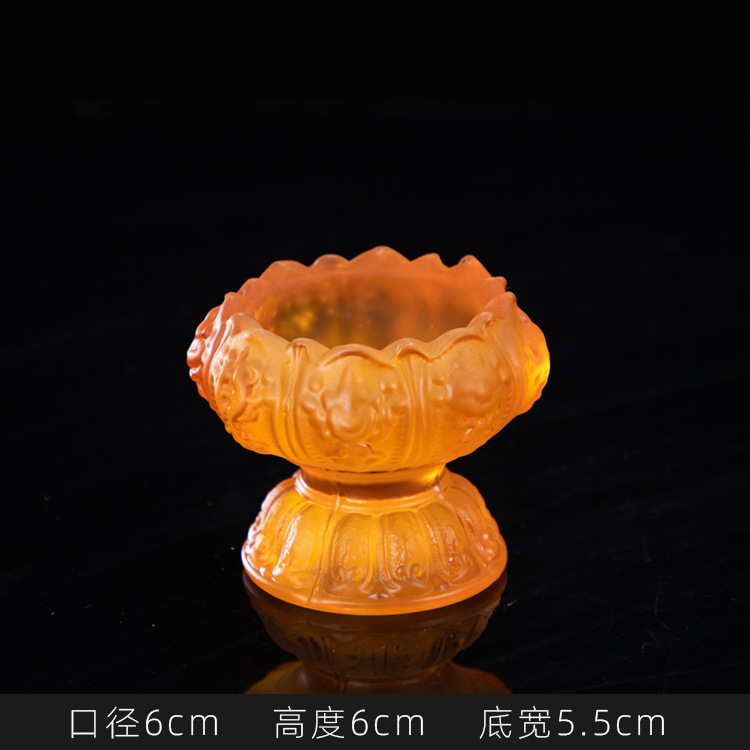八宝瑠璃灯台ガラスろうそく台のメレンゲの高い足の灯台は仏具用品の家庭装飾品を提供します。|undefined