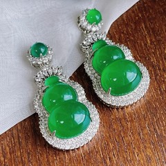 起光綠玉髓藍玉髓葫蘆吊墜女小眾送媽媽不配鏈