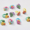 Cute fruit cartoon hair rope, children's hairgrip, elastic accessory, wholesale