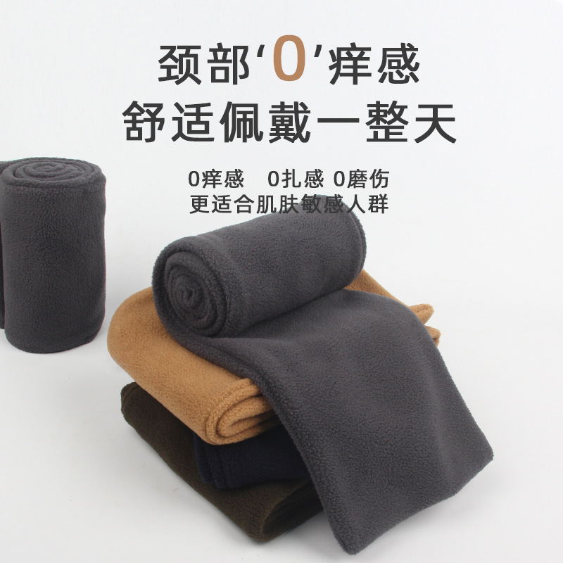 Bufandas cálidas de moda de invierno simple de color sólido para hombres agitando grano de terciopelo para proteger el cuello de las mujeres exportaciones transfronterizas