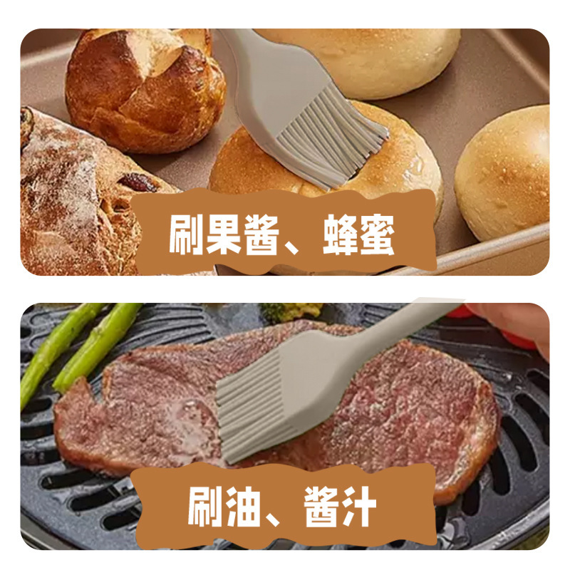 かわいいオイルブラシ、ボトル付き、家庭用ガラス一体型オイルブラシボトル、高温耐性、キッチン、ベーキング、バーベキュー用オイルブラシ、シリコンブラシ|undefined