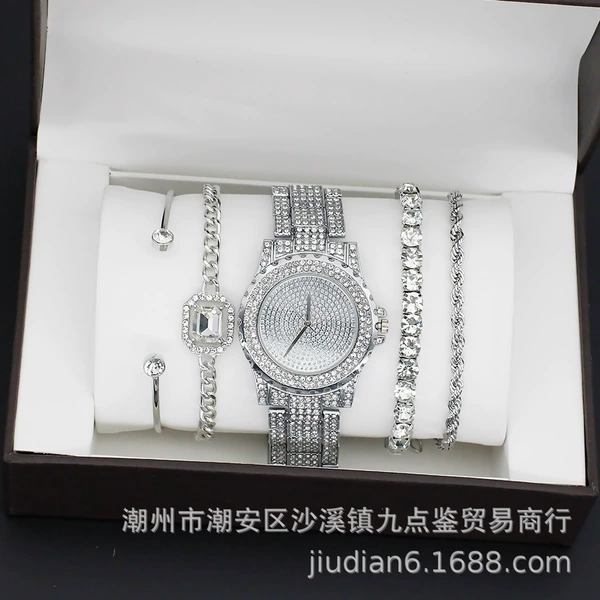 Silver watch, bracelet, box, silver 240110 sample