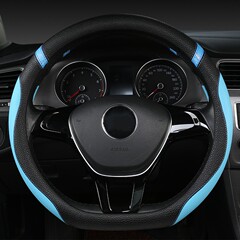 ユニバーサルレザーハンドルカバーは車に適しています 15inch (約 38.1cm ) ハンドルカバー