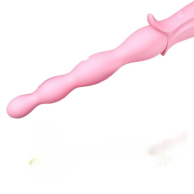 Pull beads anal plug silicone silent vibration back court pull beads electric strong shock multi-frequency anal masturbation device