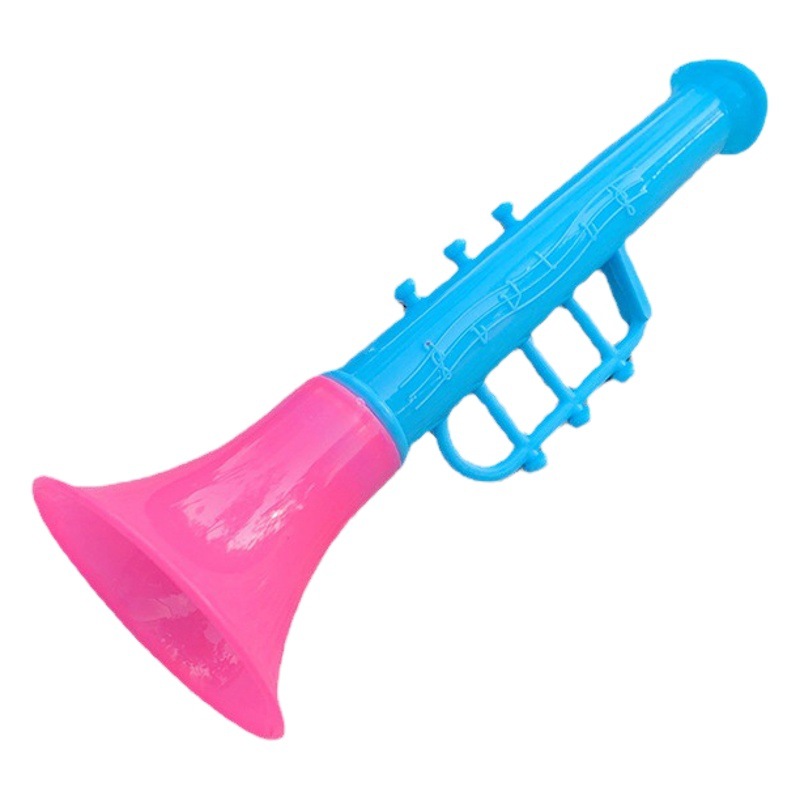 Los niños de juguete de plástico trompeta bebé de dibujos animados de plástico trompeta que sopla instrumento musical pequeño regalo de juguete regalo al por mayor