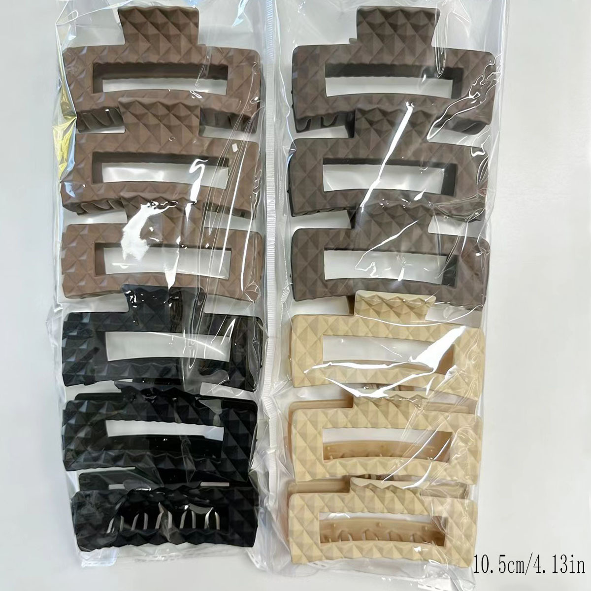 Women's Cross-Border Rubber Paint Large Grip Hair Clip High Volume Back of Head Bun Hair Shark Clip Two Yuan Clearance Hair Accessory Set