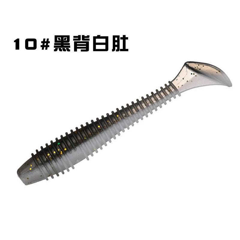 Мягкая приманка Paddle Tail (Luya) — многоцветная, имитации хвоста весла 4,5–7,5 см, различные веса