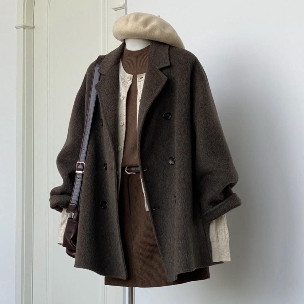 Suit Woolen Coat Women's Short 2024 Autumn and Winter New Woolen Coat Winter Small Korean High-end Sense