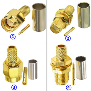 RFͬ�S�B����SMA���^SMAĸ�^����RG58 RG142 LMR195���l�^�Ӿ���