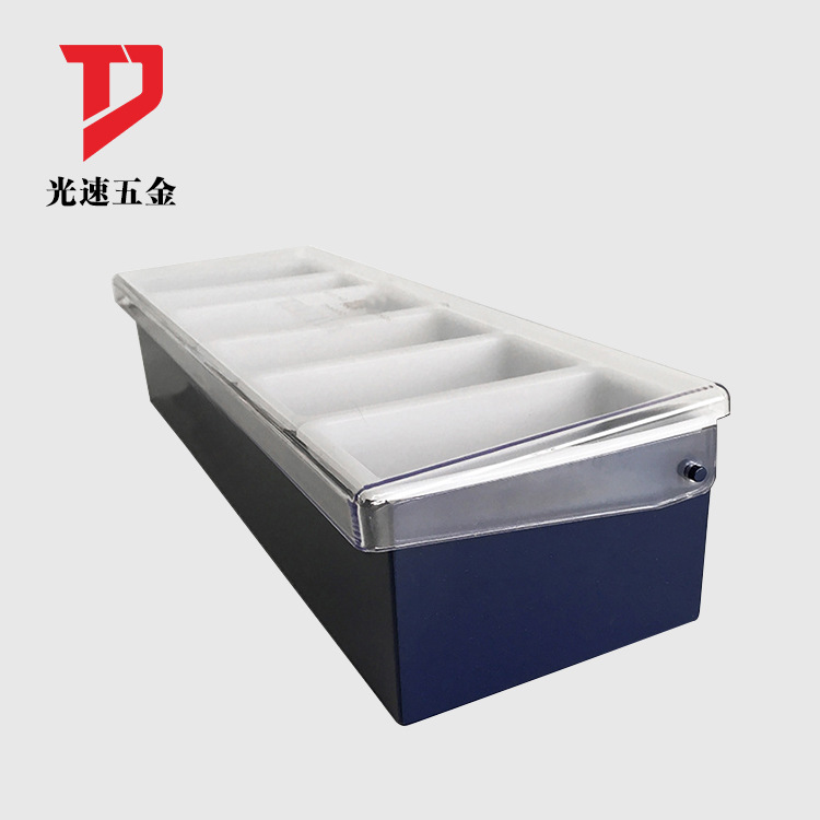 Caja de fruta de acero inoxidable para Bar nueva caja de fruta KTV de seis rejillas con tapa caja de condimento de barra