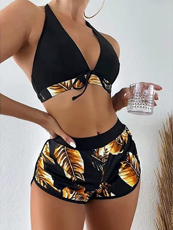 Раздельные шорты, купальник, 2023, европейский стиль, AliExpress