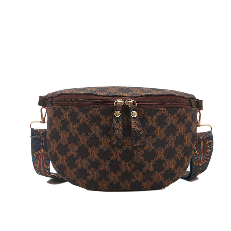 2026 bolso de pecho retro impresión temperamento crescente bolso de conchas nuevas bolsas de hombro de gran capacidad bolsas de mujer
