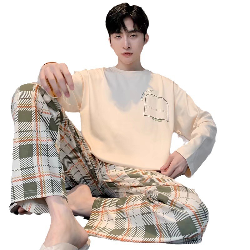 Pijamas transfronterizos de primavera y otoño de color sólido de gran tamaño juvenil ropa de casa set de mangas largas un fabricante de peluquería