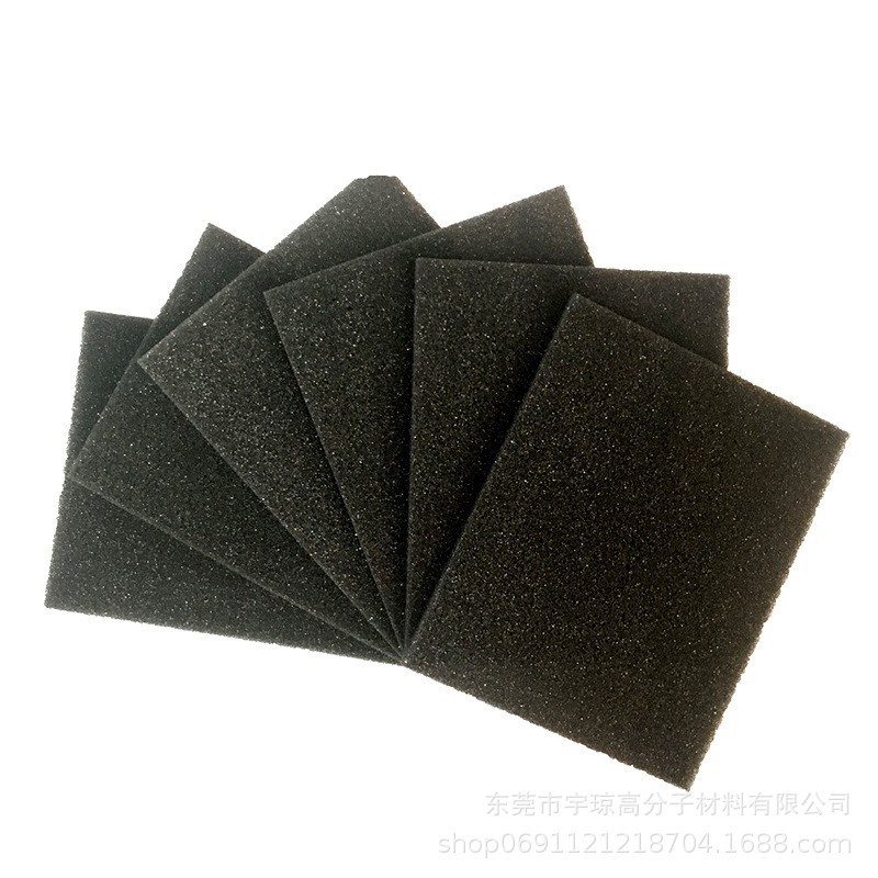 蜂窝状活性炭过滤棉 黑色活性碳棉活性炭过滤海绵聚氨酯过滤网